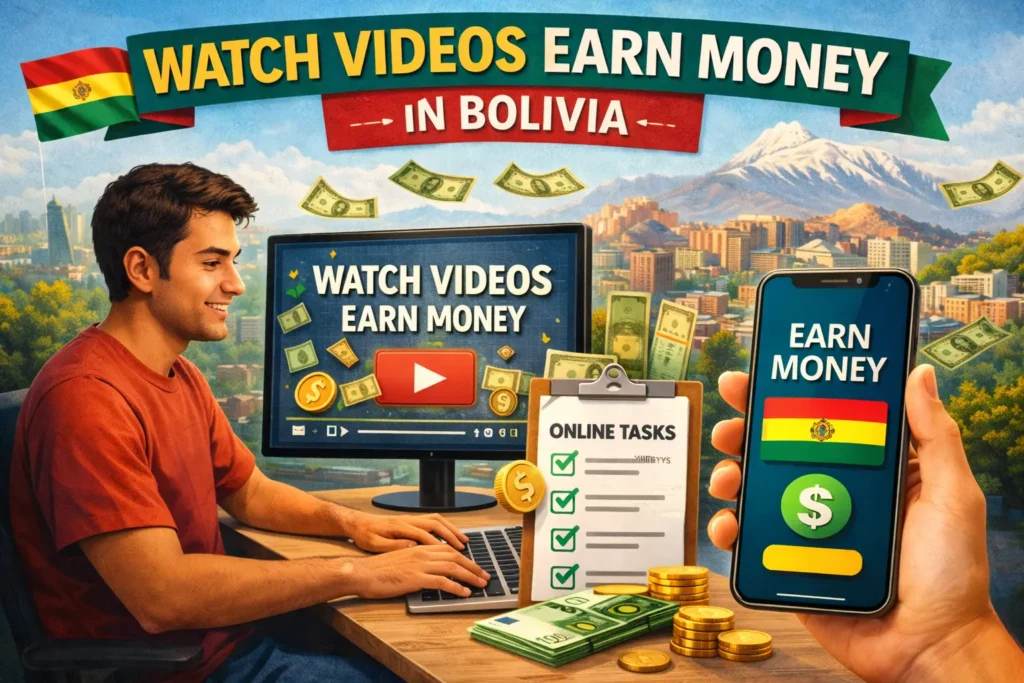 watch videos earn money Bolivia